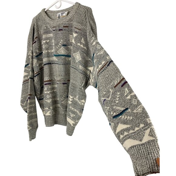 Rare Vintage 90s London Fog Mens Winter Sweater Big 3XL Heavy GUC - Picture 2 of 8